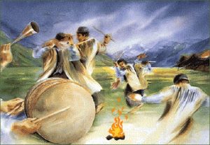 چوبازی شب یلدا یا شو چله در ایل بختیاری و قوم لُر